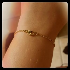 Mint mongoose gold bracelet with extender